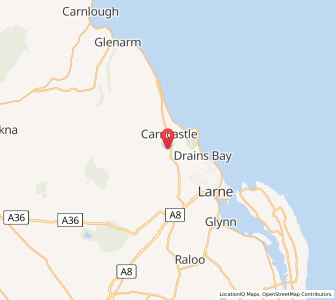 Map of Carncastle, Northern IrelandNorthern Ireland