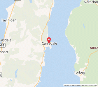 Map of Carradale, ScotlandScotland