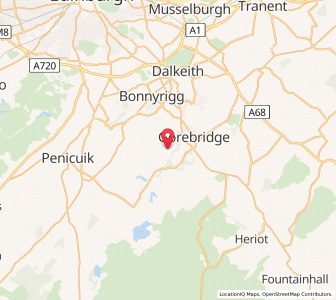 Map of Carrington, ScotlandScotland