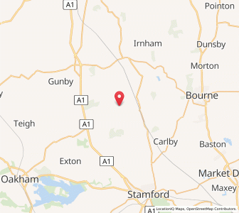 Map of Castle Bytham, EnglandEngland