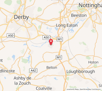 Map of Castle Donington, EnglandEngland