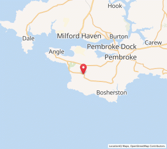 Map of Castlemartin, WalesWales