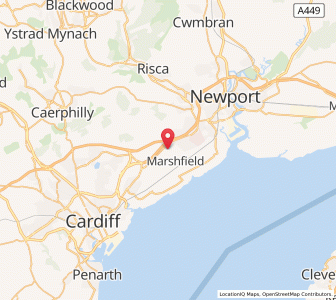 Map of Castleton, WalesWales