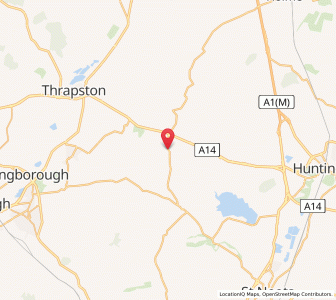 Map of Catworth, EnglandEngland