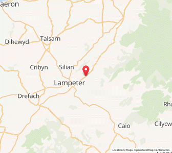 Map of Cellan, WalesWales