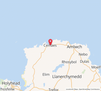 Map of Cemaes Bay, WalesWales