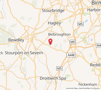 Map of Chaddesley Corbett, EnglandEngland