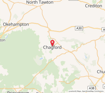 Map of Chagford, EnglandEngland