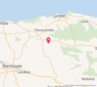 Map of Challacombe, EnglandEngland