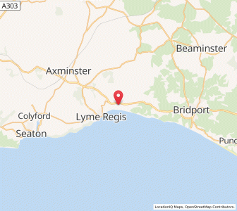 Map of Charmouth, EnglandEngland