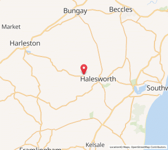 Map of Chediston, EnglandEngland