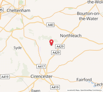 Map of Chedworth, EnglandEngland