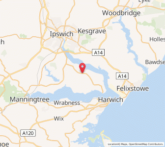 Map of Chelmondiston, EnglandEngland