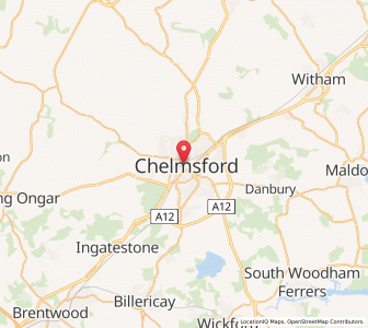 Map of Chelmsford, EnglandEngland
