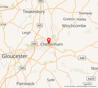 Map of Cheltenham, EnglandEngland