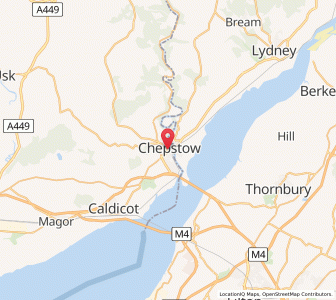 Map of Chepstow, WalesWales