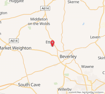 Map of Cherry Burton, EnglandEngland