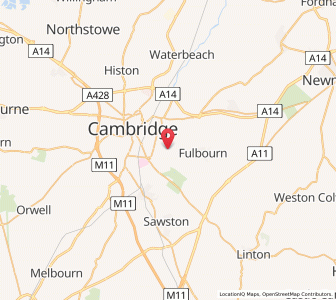 Map of Cherry Hinton, EnglandEngland