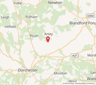 Map of Cheselbourne, EnglandEngland