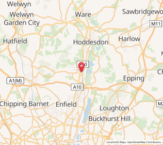 Map of Cheshunt, EnglandEngland