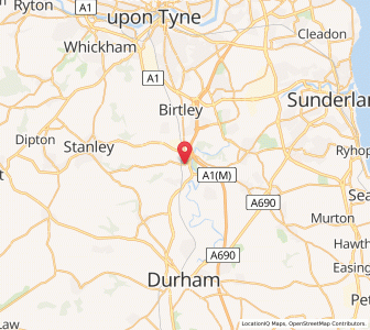 Map of Chester-le-Street, EnglandEngland