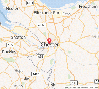 Map of Chester, EnglandEngland