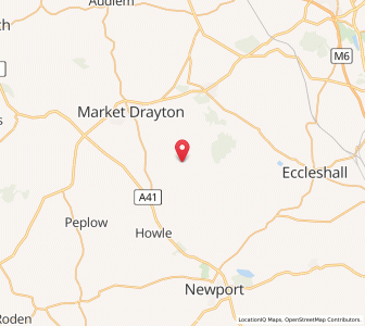 Map of Cheswardine, EnglandEngland