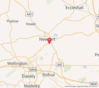 Map of Chetwynd Aston, EnglandEngland