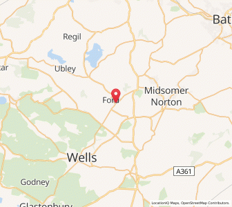 Map of Chewton Mendip, EnglandEngland