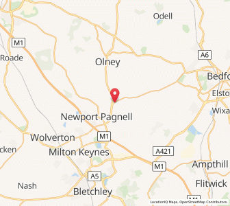 Map of Chicheley, EnglandEngland