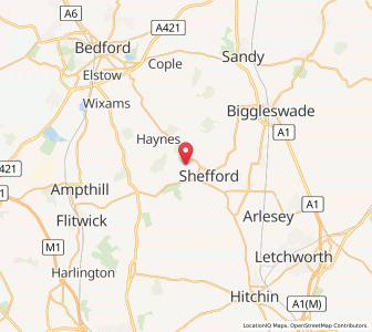 Map of Chicksands, EnglandEngland