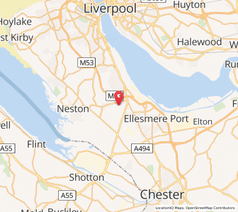 Map of Childer Thornton, EnglandEngland