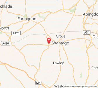 Map of Childrey, EnglandEngland