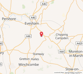 Map of Childswickham, EnglandEngland