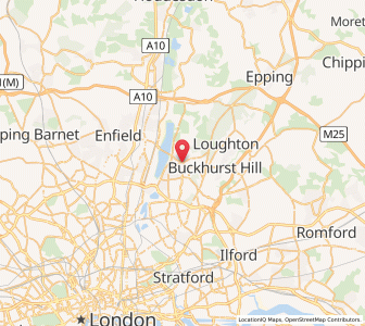 Map of Chingford, EnglandEngland