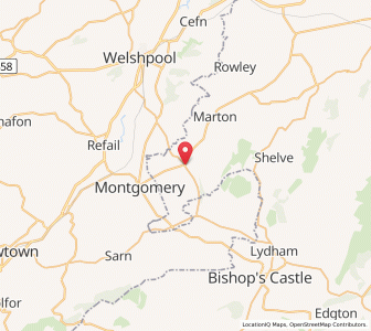 Map of Chirbury, EnglandEngland