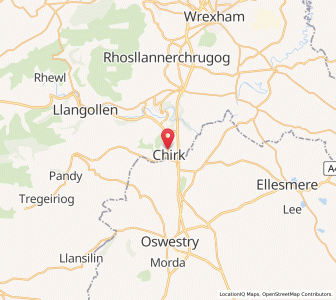 Map of Chirk, WalesWales