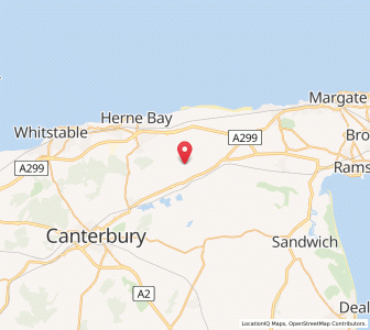 Map of Chislet, EnglandEngland