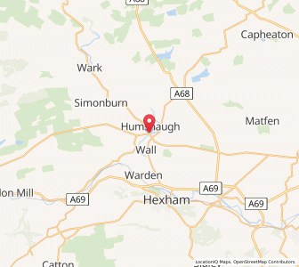 Map of Chollerford, EnglandEngland