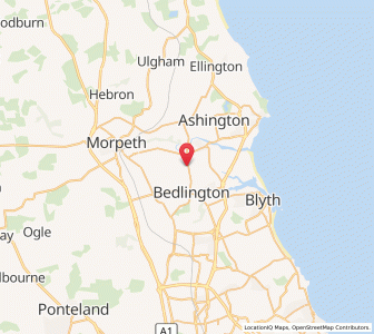 Map of Choppington, EnglandEngland