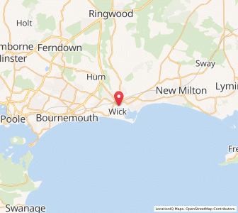 Map of Christchurch, EnglandEngland