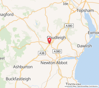 Map of Chudleigh Knighton, EnglandEngland