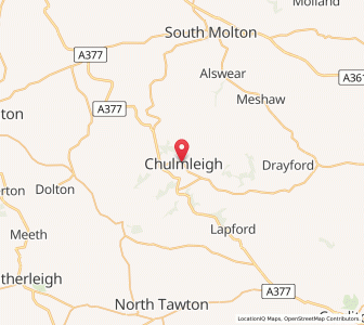 Map of Chulmleigh, EnglandEngland