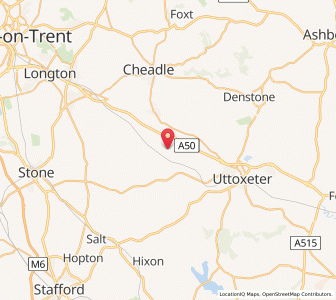 Map of Church Leigh, EnglandEngland