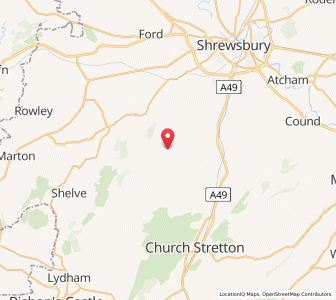 Map of Church Pulverbatch, EnglandEngland