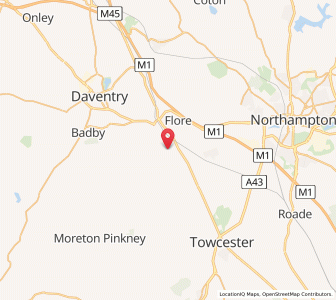 Map of Church Stowe, EnglandEngland