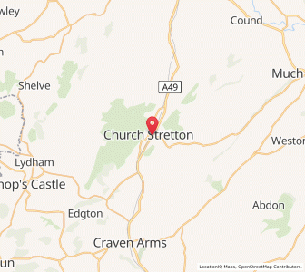 Map of Church Stretton, EnglandEngland