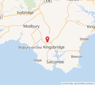 Map of Churchstow, EnglandEngland