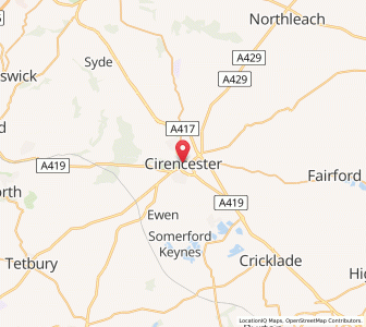 Map of Cirencester, EnglandEngland