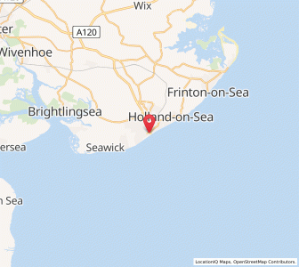 Map of Clacton-on-Sea, EnglandEngland